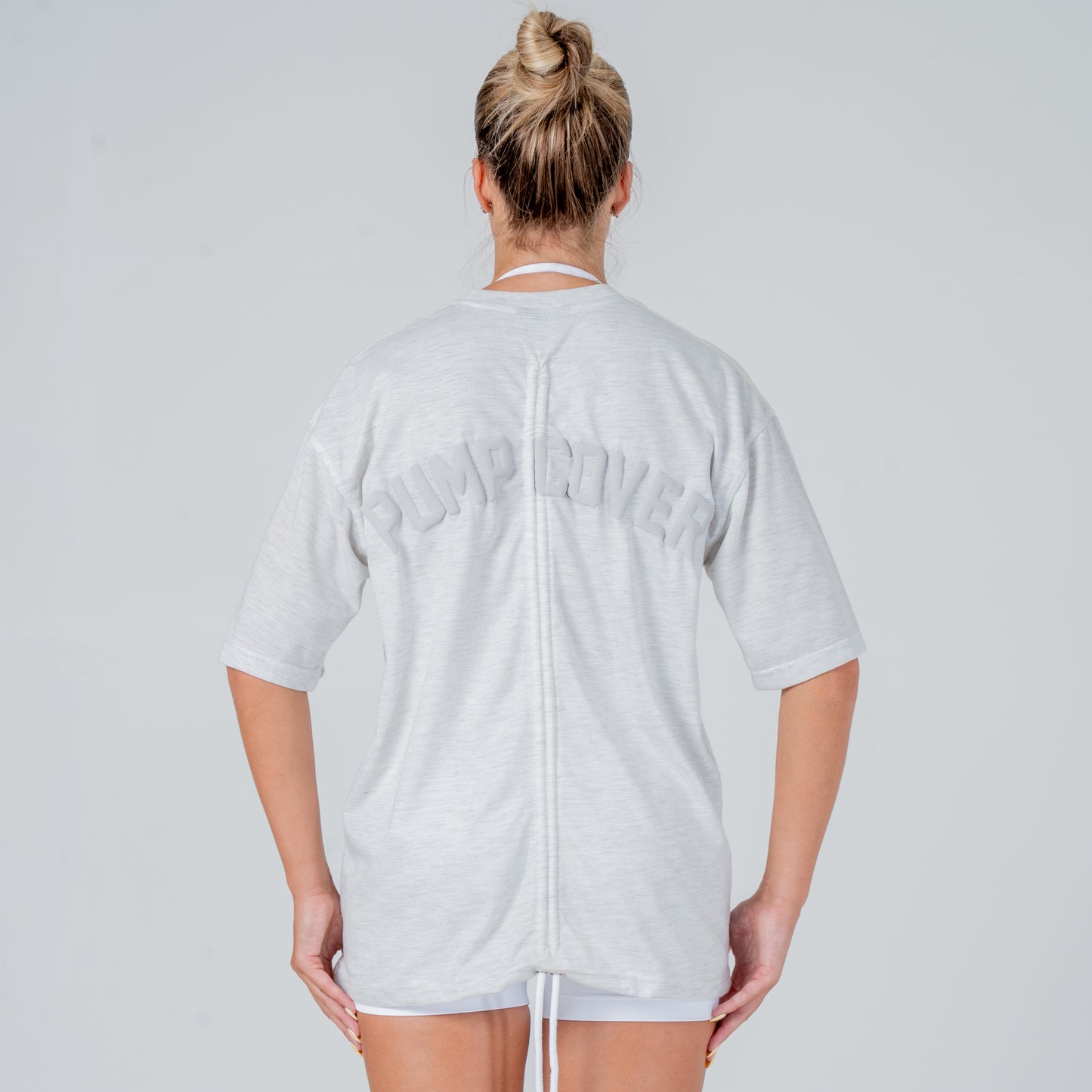 Patent pending pumpcover cinch tee