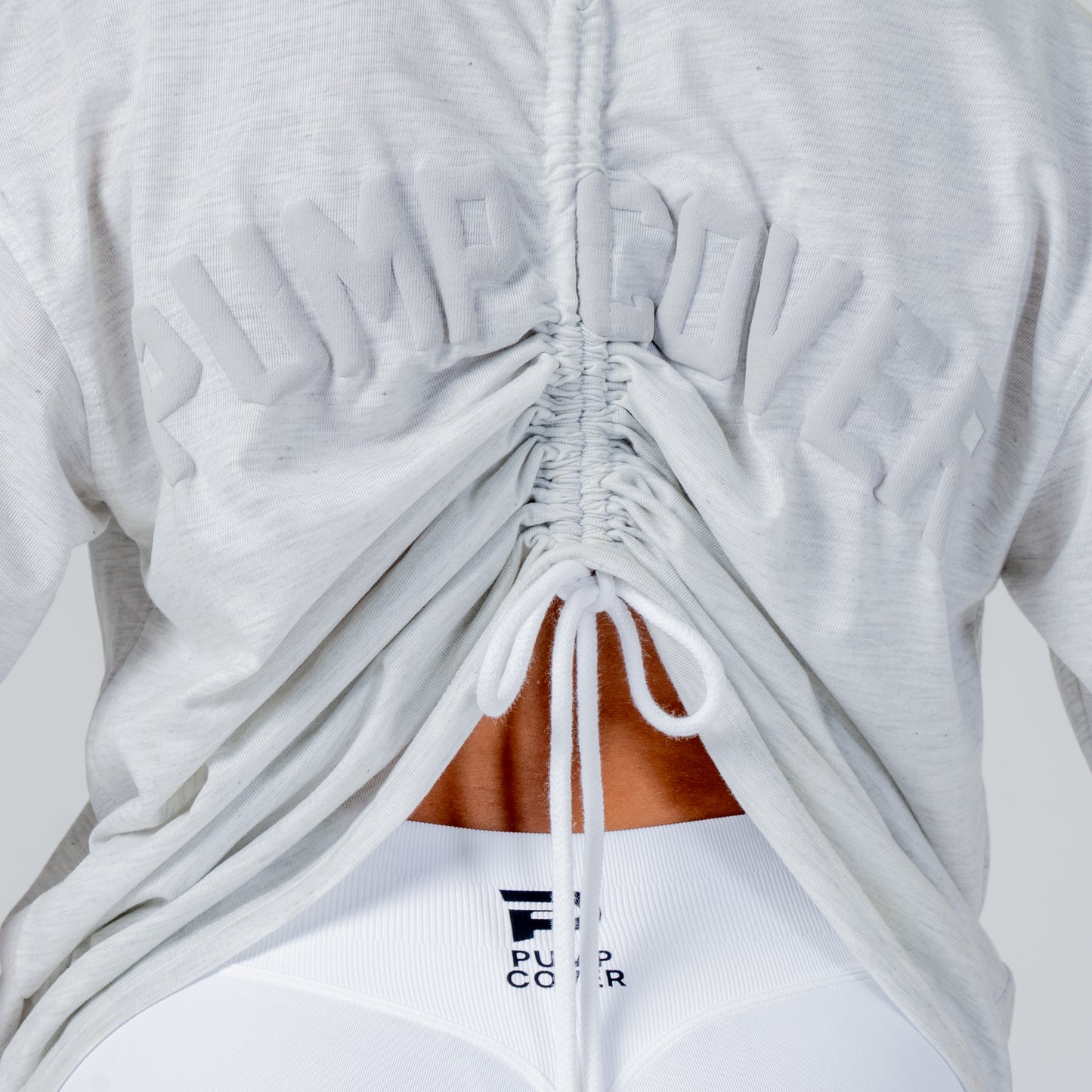 Patent pending pumpcover cinch tee