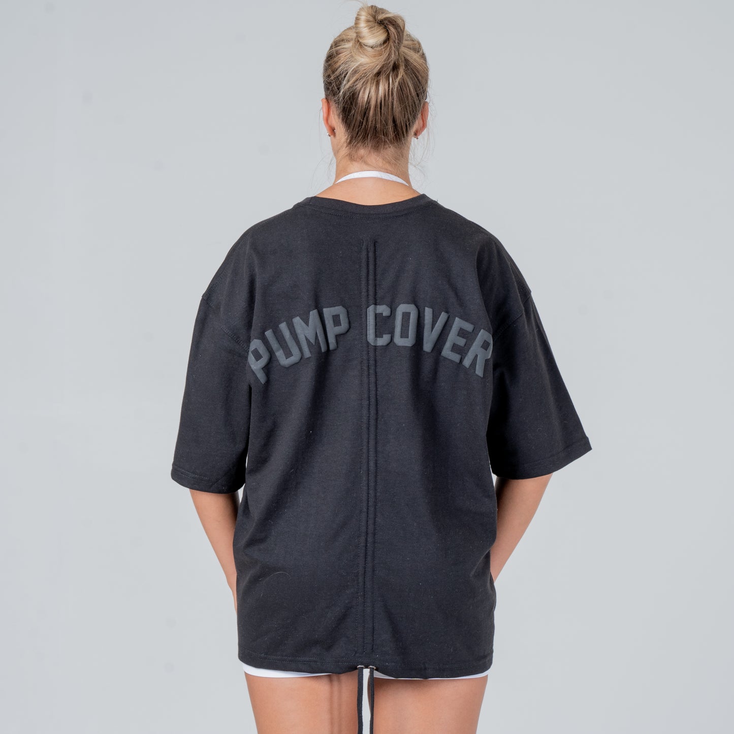 Patent pending pumpcover cinch tee