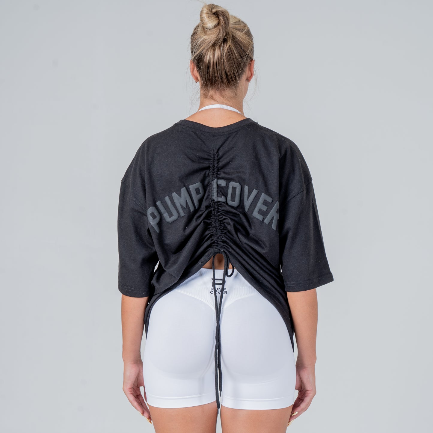 Patent pending pumpcover cinch tee