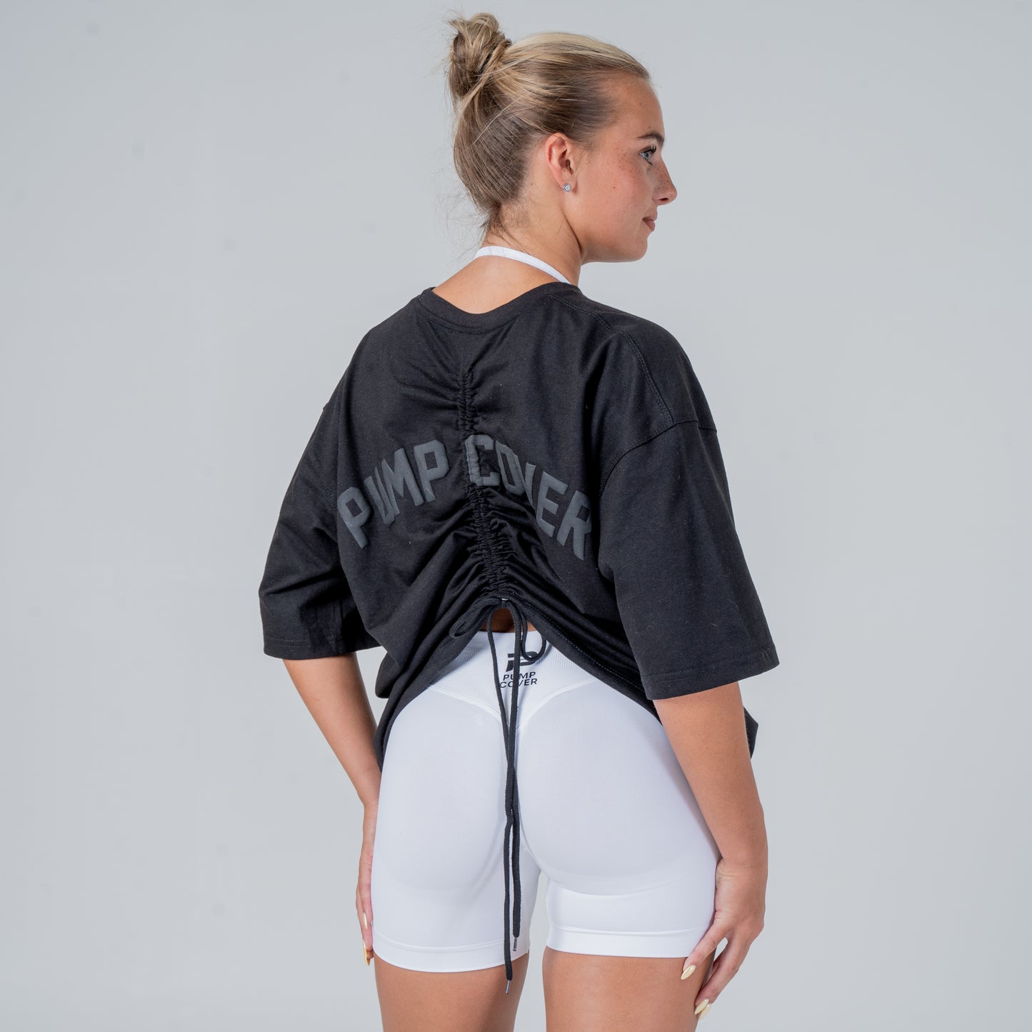 Patent pending pumpcover cinch tee