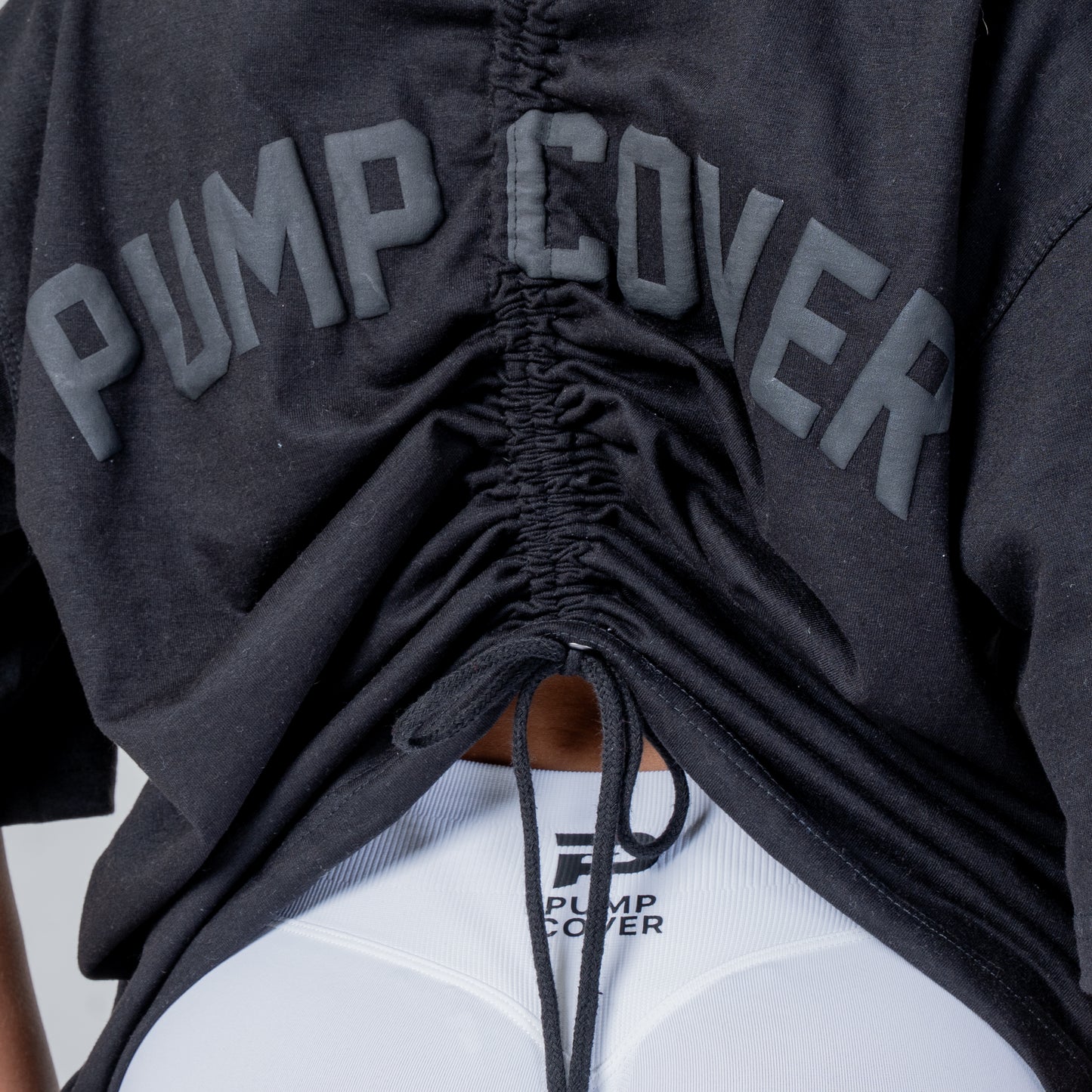 Patent pending pumpcover cinch tee